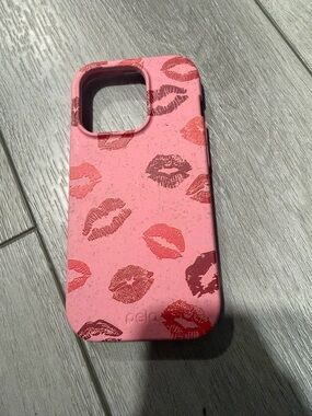 Pela Pink Kiss Print Phone Case 15 pro